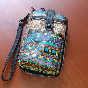 Sakroots Colorful Glitter Embellished Wallet